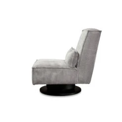 Draaifauteuil Stuttgart - Ribcord - Lichtgrijs -Woninginrichting Winkel 81004595 0301