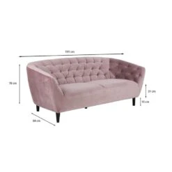 Bank Thyrza 3-zits - Fluweel - Oudroze 6 Bank Thyrza 3-zits - Fluweel - Oudroze -Woninginrichting Winkel 81017435 6900