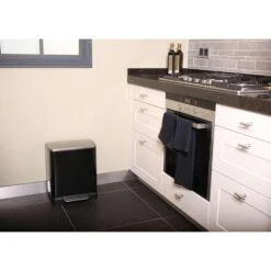 EKO Recycling Pedaalemmer E-Cube - Zwart - 10+9l 7 EKO Recycling Pedaalemmer E-Cube - Zwart - 10+9l -Woninginrichting Winkel 81021018 0004