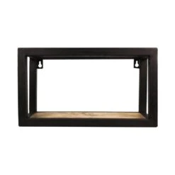 HSM Collection Wandbox Levels - Naturel/zwart - 35x14x20 Cm