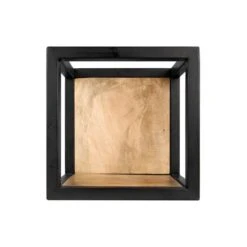 HSM Collection Wandbox Levels - Naturel/zwart - 25x18x25 Cm