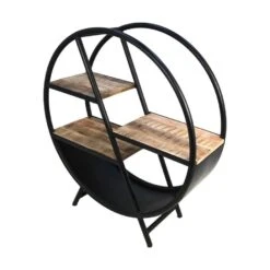 HSM Collection Decoratierek Nate - Zwart - 100x80x30 Cm -Woninginrichting Winkel 81021291 0300