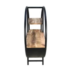 HSM Collection Decoratierek Nate - Zwart - 100x80x30 Cm -Woninginrichting Winkel 81021291 0400