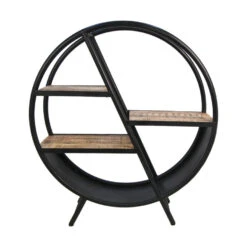 HSM Collection Decoratierek Nate - Zwart - 100x80x30 Cm