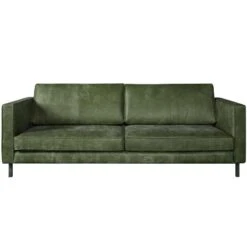 Bank Ferro 3,5-zits - Leer - Olijf