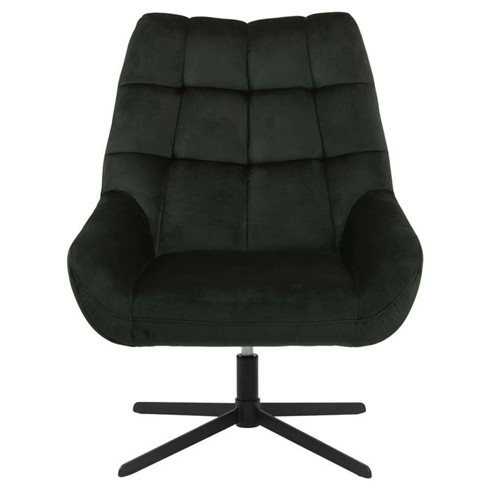 Fauteuil Devin - Stof - Donkergroen 2 Fauteuil Devin - Stof - Donkergroen - Afbeelding 2