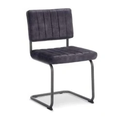 Eetkamerstoel Mae - Velvet Adore - Antraciet (2 Stuks)