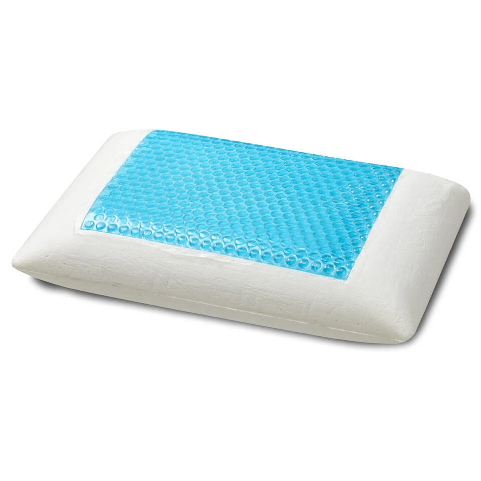 Hoofdkussen Traagschuim Coolgel - 60x40 Cm 2 Hoofdkussen Traagschuim Coolgel - 60x40 Cm - Afbeelding 2