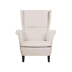 Beliani Oorfauteuil ABSON - Beige Polyester -Woninginrichting Winkel 84695a039fcb4624bc55cf1d271604a2