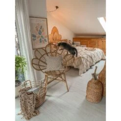 Beliani Fauteuil FLORENTINE - Beige Rotan -Woninginrichting Winkel 8a7558921f704f0b9ca994bba5d404b5