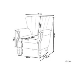 Beliani Fauteuil SVEDALA - Grijs Fluweel -Woninginrichting Winkel 8cf63fa22d72413abdf3556a3fec4901