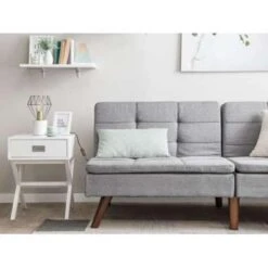 Beliani Driezitsbank - RONNE Grijs Polyester -Woninginrichting Winkel 9d27cb4c933e423f9a24bdfc0941fe7b