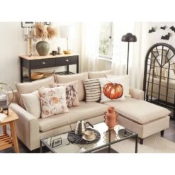 Beliani Sierkussen CUCURBITA - Beige Fluweel -Woninginrichting Winkel 9d96f3c4bfe14b4ab2c5294545b0bce3