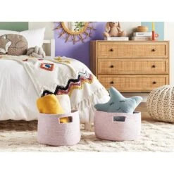 Beliani Mand CHINIOT - Roze Katoen -Woninginrichting Winkel a1ee22e0f5cd48d7913709e0b61c0b31