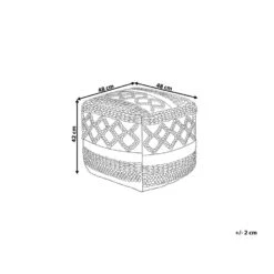 Beliani Poef SAGAR - Multicolor Wol, Katoen -Woninginrichting Winkel a51381ff1f234d8aa7473011468cdf71