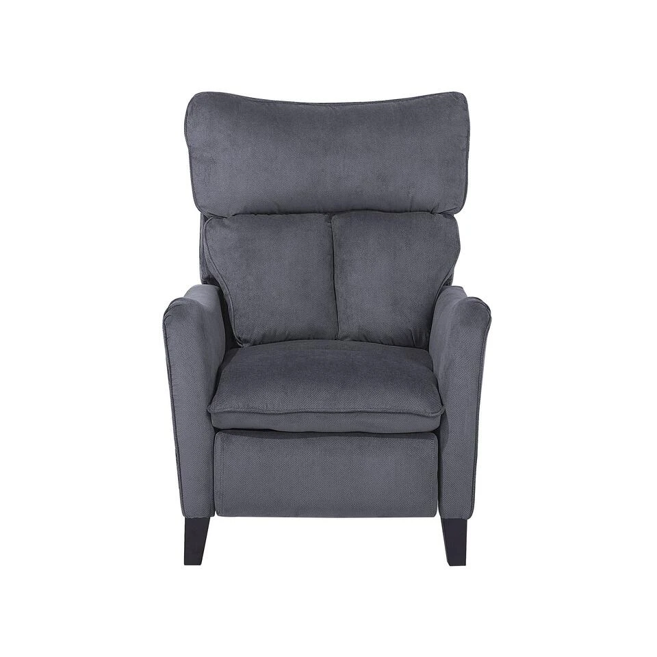 Beliani TV-fauteuil ROYSTON - Grijs Polyester 4 Beliani TV-fauteuil ROYSTON - Grijs Polyester - Afbeelding 4
