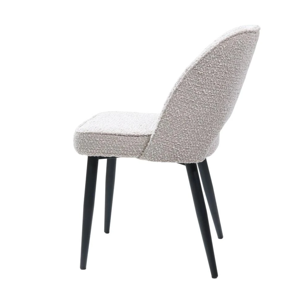 Giga Meubel Eetkamerstoel Bouclé - Stone - Stoel Aimee 3 Giga Meubel Eetkamerstoel Bouclé - Stone - Stoel Aimee - Afbeelding 3
