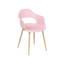 Beliani Eetkamerstoel UTICA - Roze Synthetisch Materiaal -Woninginrichting Winkel c21164a4d2cd4ae7bfd4b69e6cc1ab0d