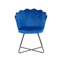 Beliani Fauteuil LOVELOCK - Blauw Fluweel -Woninginrichting Winkel c3c8525aee464f618e06042caacf5466
