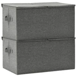 VidaXL Opbergboxen 2 St 50x30x25 Cm Stof Antracietkleurig -Woninginrichting Winkel c65cd06a3bc34a1aa619dceba8e4638e