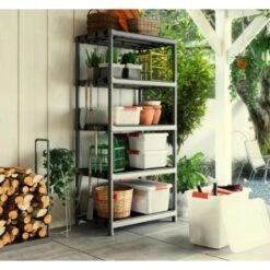 Keter XL Opbergrek - 5 Planken - 90x60x187cm - Zwart -Woninginrichting Winkel ca1a36fd9ed644a4889bb1de01a63a81