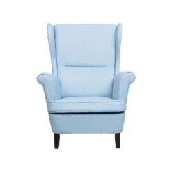 Beliani Oorfauteuil ABSON - Blauw Polyester -Woninginrichting Winkel d54bfbe14251420090d6573460325511