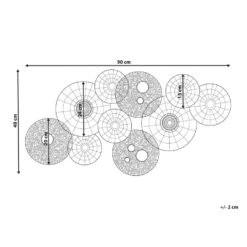 Beliani Wanddecoratie HASSIUM - Blauw Metaal -Woninginrichting Winkel dea3232d22314283a5c483797bc945b4