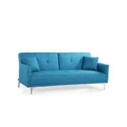 Beliani Driezitsbank - LUCAN Blauw Polyester -Woninginrichting Winkel e9c6392ddb0d4a6a9b16960e39c01a22