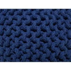 Beliani Poef CONRAD - Blauw Katoen -Woninginrichting Winkel ebff72e2f9914ad280da9e10de7043a8