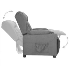 VidaXL Fauteuil Verstelbaar Stof Lichtgrijs 7 VidaXL Fauteuil Verstelbaar Stof Lichtgrijs -Woninginrichting Winkel f23644ccc2e5448dbfeb701922baeed3