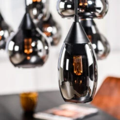 Hoyz Collection - Hanglamp - 8-lichts - 120x30x120 - Bruin -Woninginrichting Winkel f59aaf8d00a84763a69c338de706912d