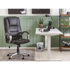 Beliani Bureaustoel GRANDEUR - Zwart Kunstleer 5 Beliani Bureaustoel GRANDEUR - Zwart Kunstleer -Woninginrichting Winkel f63907673b074419be47feea0b632810