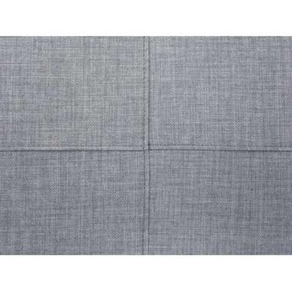 Beliani Ottomaan OSLO - Grijs Polyester 4 Beliani Ottomaan OSLO - Grijs Polyester - Afbeelding 4