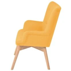 VidaXL Fauteuil Met Voetenbankje Stof Geel -Woninginrichting Winkel f78504cce2734d61bb865d3ab456cdfe
