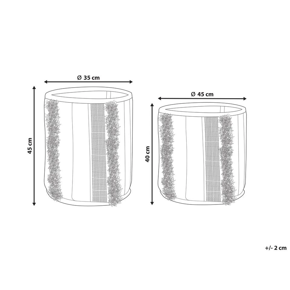 Beliani Mand KOTKAI - Beige Katoen 2 Beliani Mand KOTKAI - Beige Katoen - Afbeelding 2
