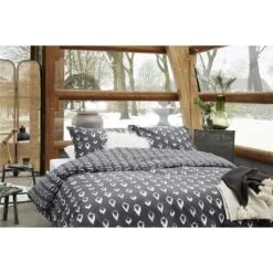 Walra - Dekbedovertrek Remade Turned Cones - 240x220 Cm - Off Black -Woninginrichting Winkel fb3ce5ac25174a7a88578e4c9772d9de