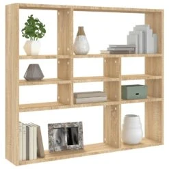 VidaXL Wandschap 90x16x78 Cm Spaanplaat Sonoma Eikenkleurig -Woninginrichting Winkel fdd58f5ad9884026b111295b44503c8b