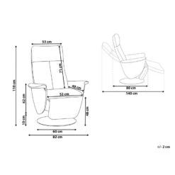 Beliani TV-fauteuil PRIME - Grijs Kunstleer 6 Beliani TV-fauteuil PRIME - Grijs Kunstleer -Woninginrichting Winkel fdd8dbb49fee472ca293ca08319ed623