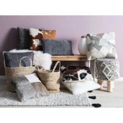 Beliani Sierkussen LALAM - Grijs Katoen -Woninginrichting Winkel fe33208d9c444533bf52c1baa44d5774